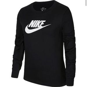Nike Girls Long Sleeve Top Black size L